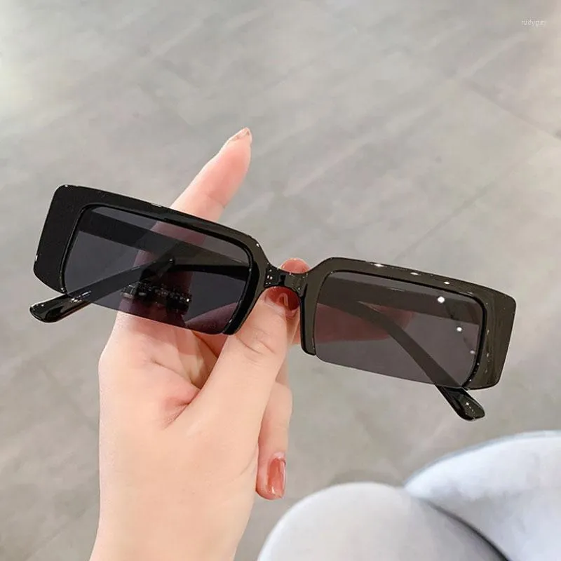 Sunglasses Est Design Semi-Rimless Women Men 2023 Small Rectangle Sun Glasses Half Frame