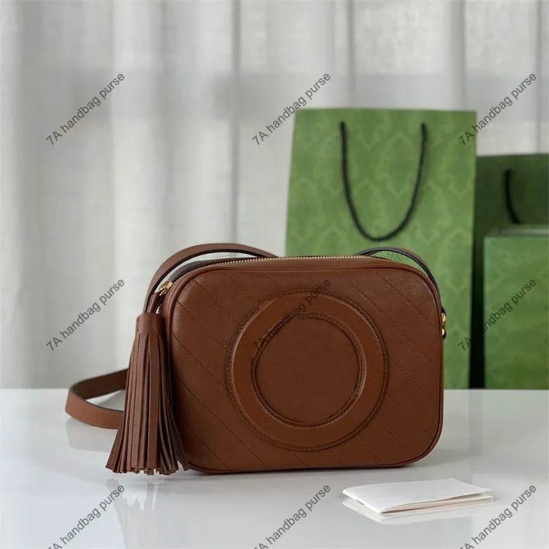 Borsa da donna firmata 3A Borsa da donna a spalla Borsa a tracolla Fotocamera Blondie Jumbo Serie 751518 Borse con chiusura a cerniera a nastro piccolo Tracolla a catena Cartelle con nappa Borse hobo