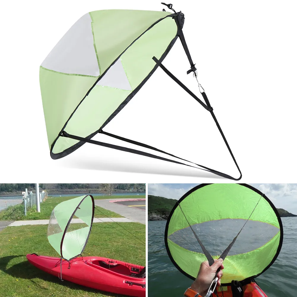 Diving Accessories Foldable Kayak Boat Wind Sail Summer Surfing Downwind Paddle Rowing Window Boats Accessories 230802