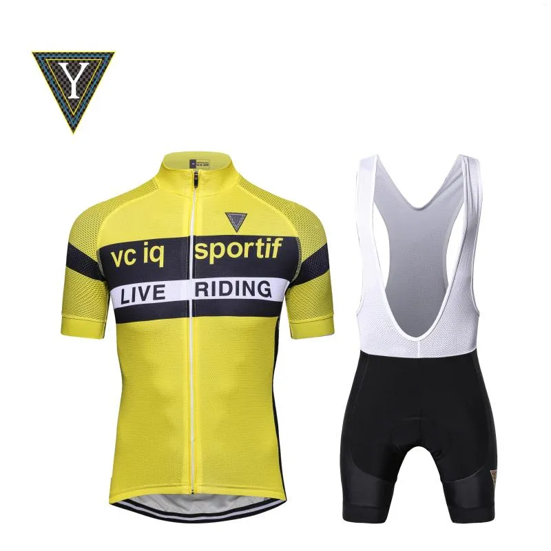 Ensembles de course 2023 Ensemble de maillot de cyclisme d'été respirant Rccpha Ciclismo Vêtements Chemises de vélo de route Costume Cuissard à bretelles VTT Maillot Culotte