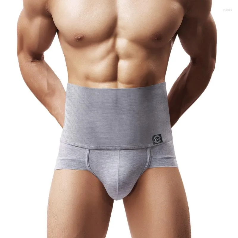 Caleçon taille haute hommes Boxer slips entraînement Abdomen minceur Sexy hommes culottes Gym Shapers perte de poids Fitness sous-vêtements