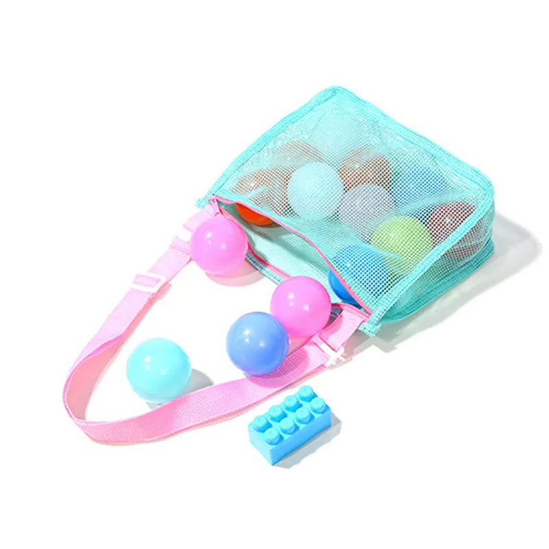 Beach Toy Mesh Bag Kids Shell Storage Bag Beach Toy Seashell Bag Mesh Pool Bag Sand Toys Swimming Accessories For Boys Girls