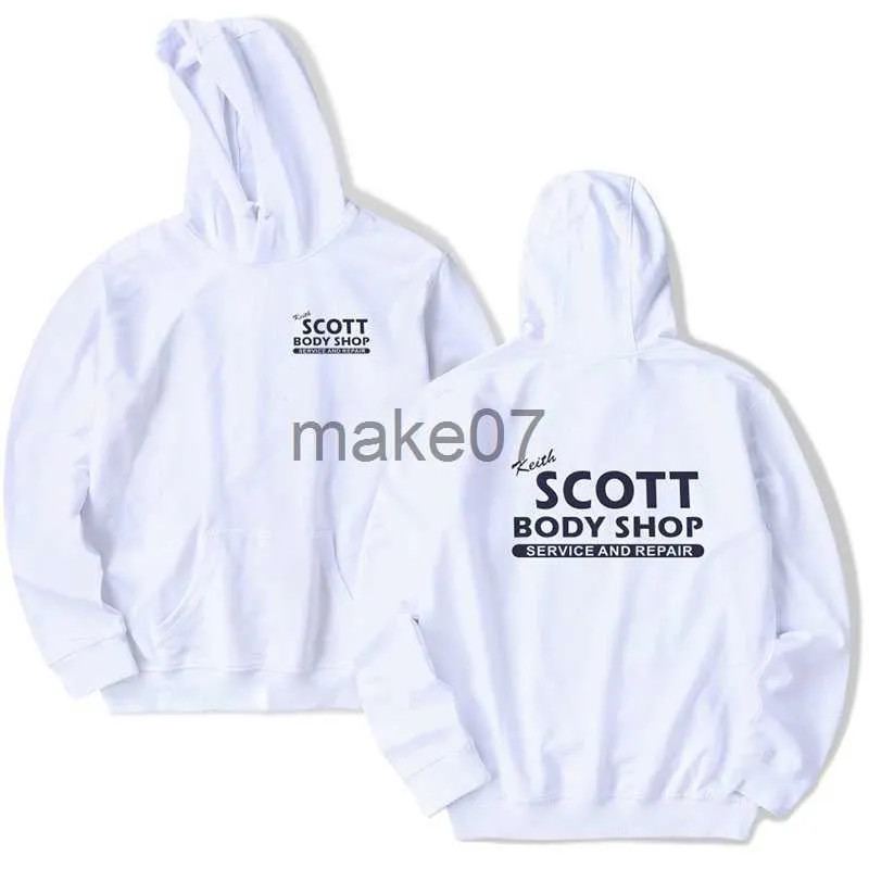 Felpe con cappuccio da uomo Felpe con cappuccio Keith Scott Body Shop Pullover Felpa con cappuccio One Tree Hill Car Mechanic Felpa con cappuccio allentata J230803