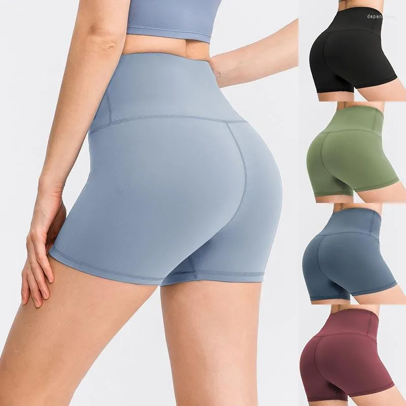 Pantaloncini attivi Palestra alta elastica Yoga Donna Vita solida senza cuciture Leggings femminili Fitness Corsa Allenamento Pantaloni da ciclismo