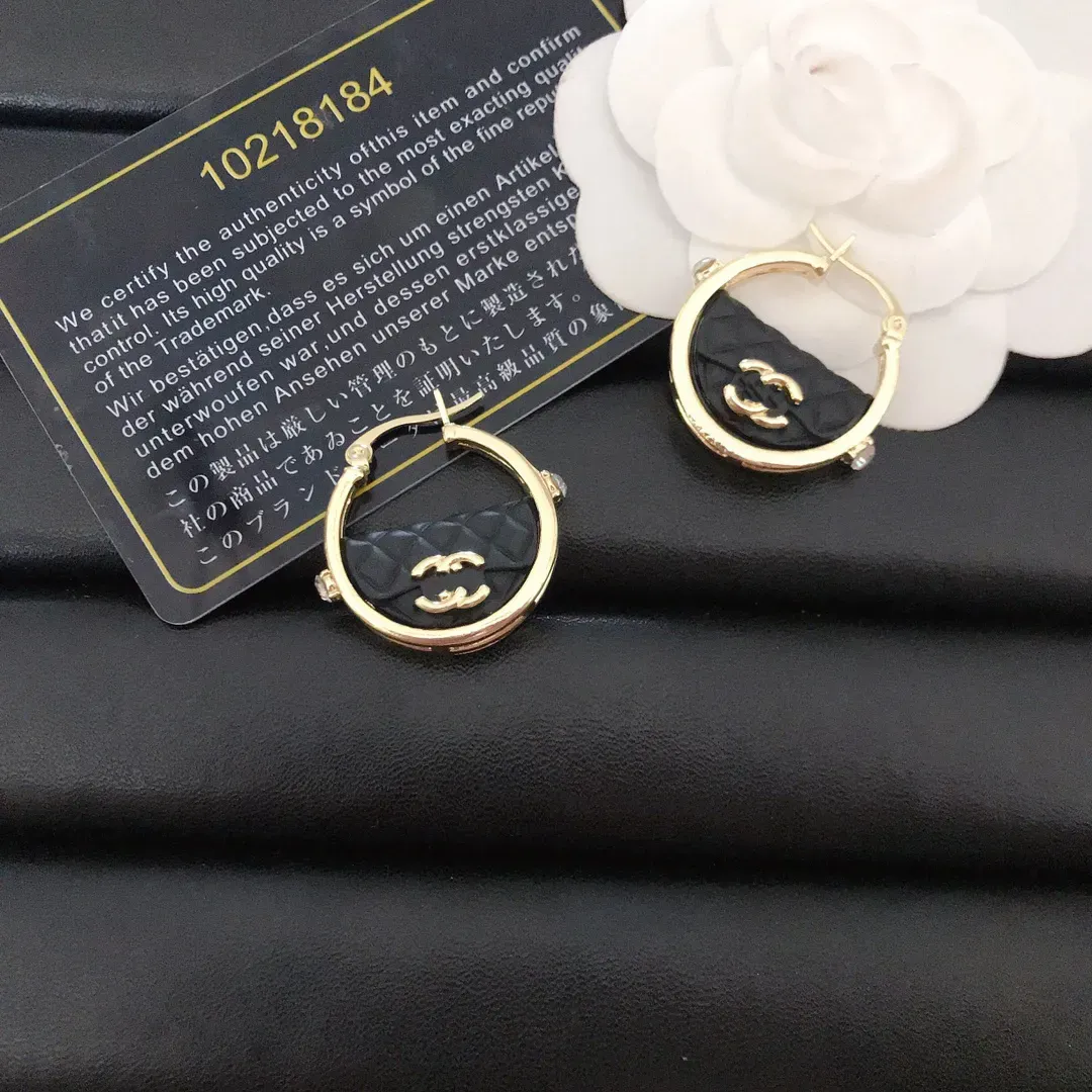 New Designer Hoop Charm Women Jewelry Classic Design Brand Bag for Womens Love Gift Gold Plated Couple Earrings wholesale