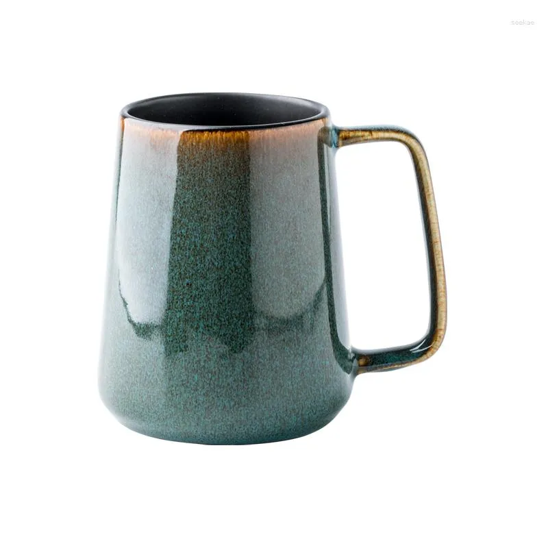 Muggar Luxury Wind Cup stor kapacitet Enkel kaffe hem keramisk mugg dricka kopp.