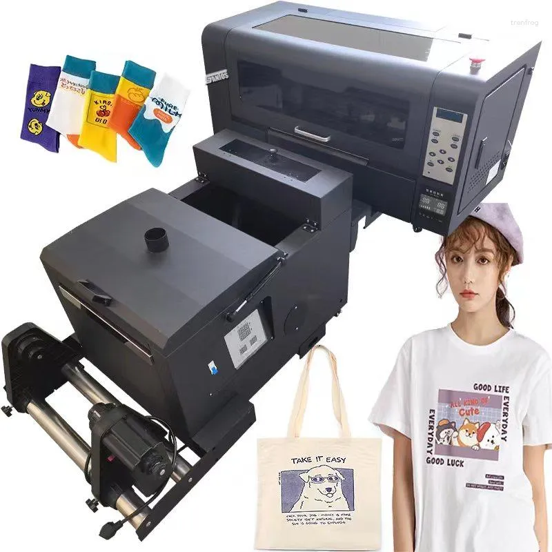 テキスタイルTシャツ印刷ペット熱転送ピールフィルムシェーカードライヤーデュアルXP600ヘッドオーブンDTFプリンターA3