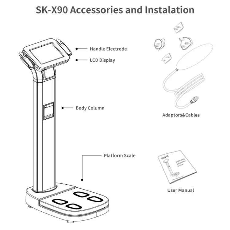 Professional Body Weight Scales USA Hot Analyzer Health Bodi 570 Scale 3D Scan Scanning Machine 270 Scales Bioimpedance analysis Device