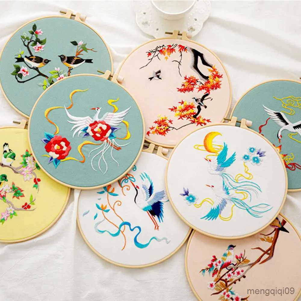 Chinese Stijl Producten Chinese Stijl Borduurwerk Vogels Patroon Borduurwerk voor Beginner Diy Handgemaakte Embroideri Fancywork Naaien Kruissteek Set R230803