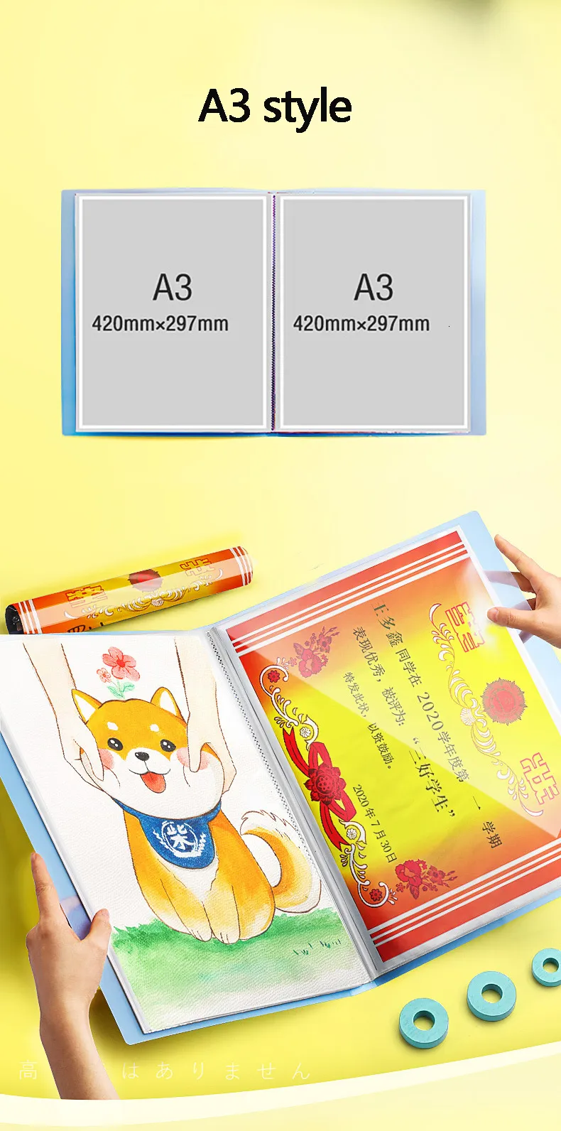 DHgate.com:A3 8K Storage Picture Album File Folder Poster Sketch ...