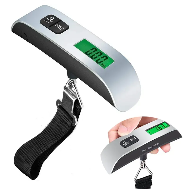 Balança de Bagagem Por Atacado Balança de Bagagem Eletrônica Digital Portátil Balança de Viagem Pesa Saco de Bagagem Balança Pendurada Balance Peso LCD 110lb/50kg