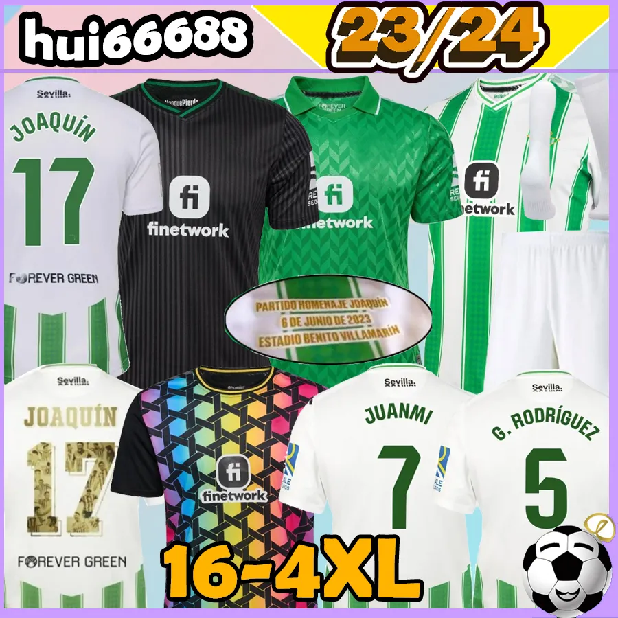 Xxxl 4xl 23/24 Real Betiss Soccer Jerseys Canales Bartra Juanmi Final Juanmi B.Iglesias Canales C.Tello William Alex Moreno2023 2024 Men Kit Kids Football Shirts