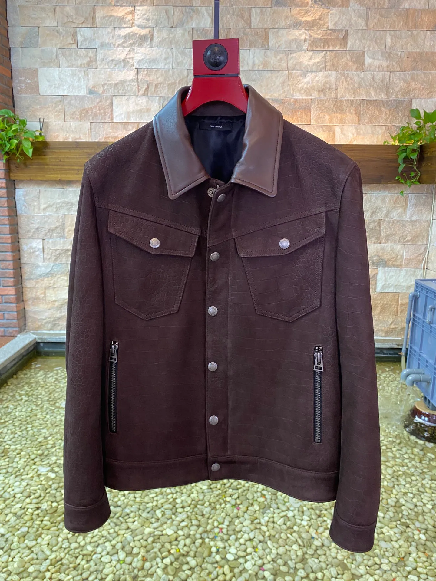 TF TOM Herren Luxus-Jacke aus echtem Echtleder, Oberbekleidung, Designer, Luxus-Geschenk, Vatertag, glänzende Polsterjacke, Herren, italienische Baseballjacke