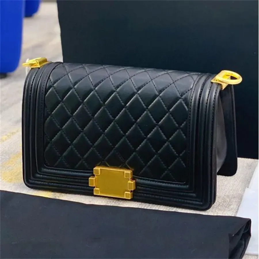 Top Designer Bag Lewk Letters Solid HASP талия сцепление цепочка Проверка велюра Двойная квадратная полоса