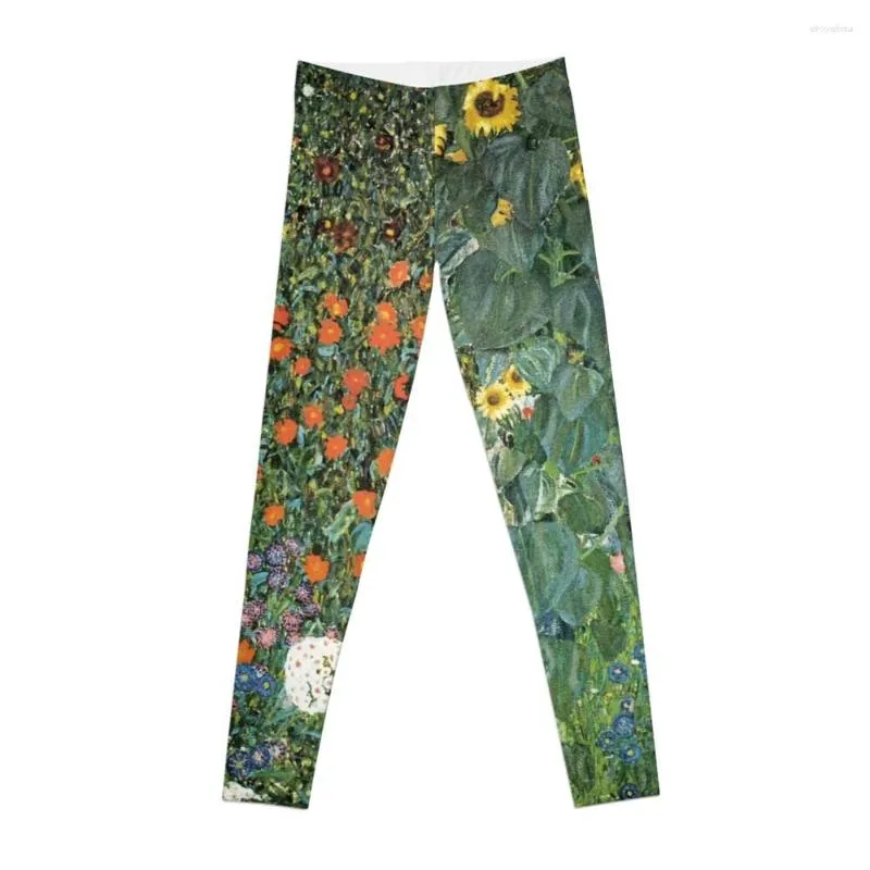 Active Pants Gustav Klimt - The Sunflower Leggings Wear Women Woman Gym