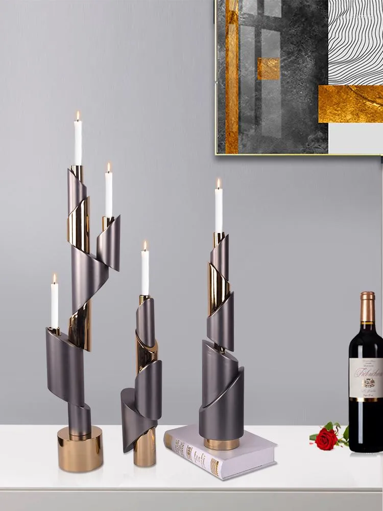 Candle Holders Light Luxury Furnishing Articles Nordic Example Room The Sitting Creative Romantic Candlelight Dinner Table Prop Me