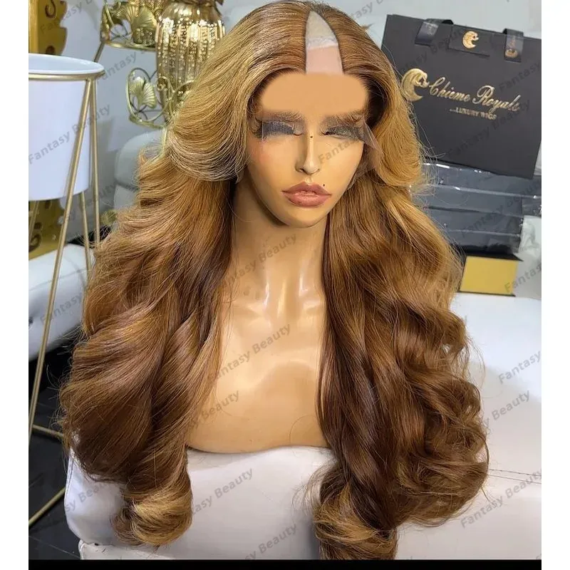 Ombre Honey Blonde Loose Wave Brazilian Colored Hd Lace Wigs 1x4 Size,  Middle V Part, Looser Fit For Black Women From Fantasybeautyhair, $82.17