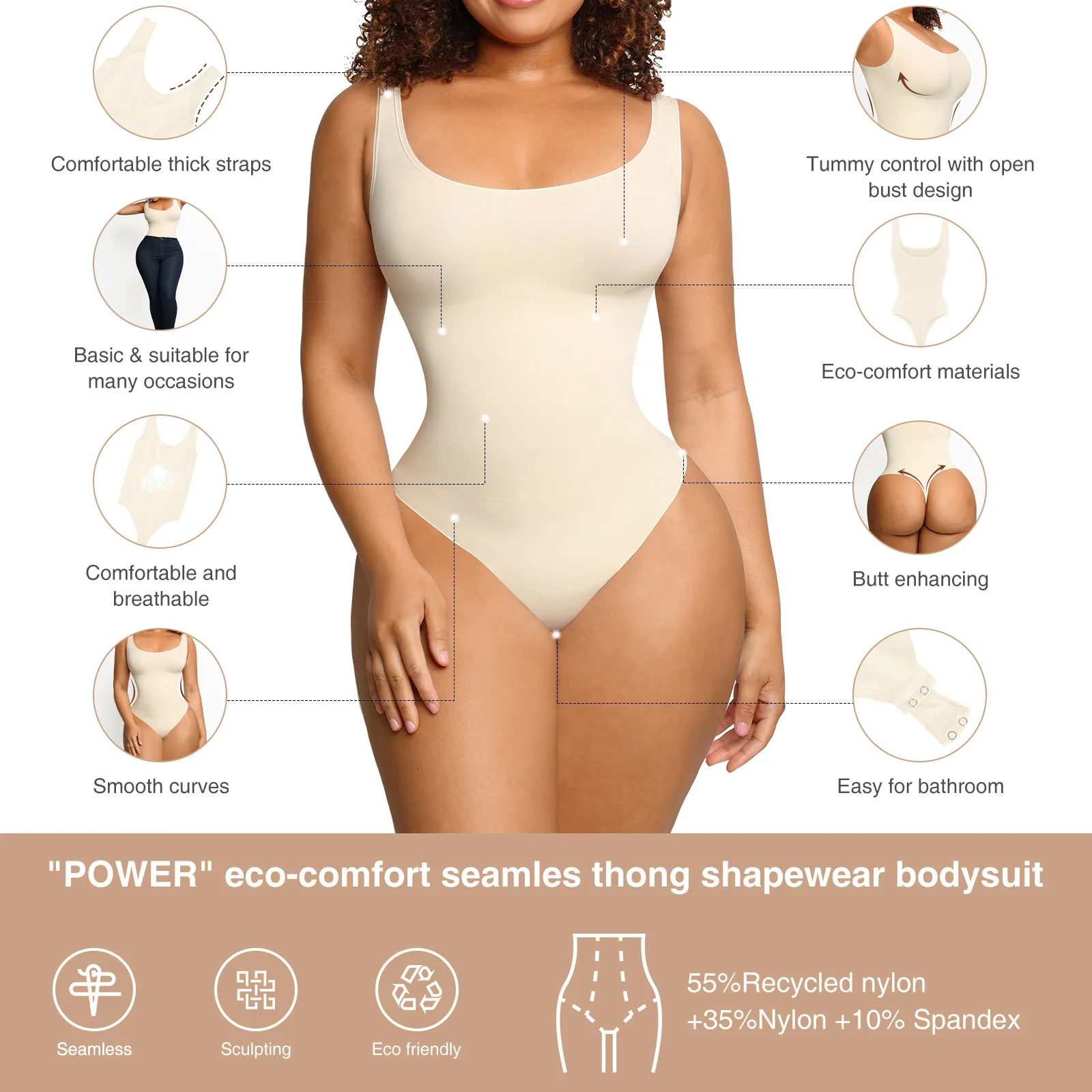 Women's Shapers Skim Bodysuit Shapewear Thong Women Full Body Shaper Tummy  Control Slimming Sheath Butt Lifter Push Up Thigh Abdomen Shapers 230802