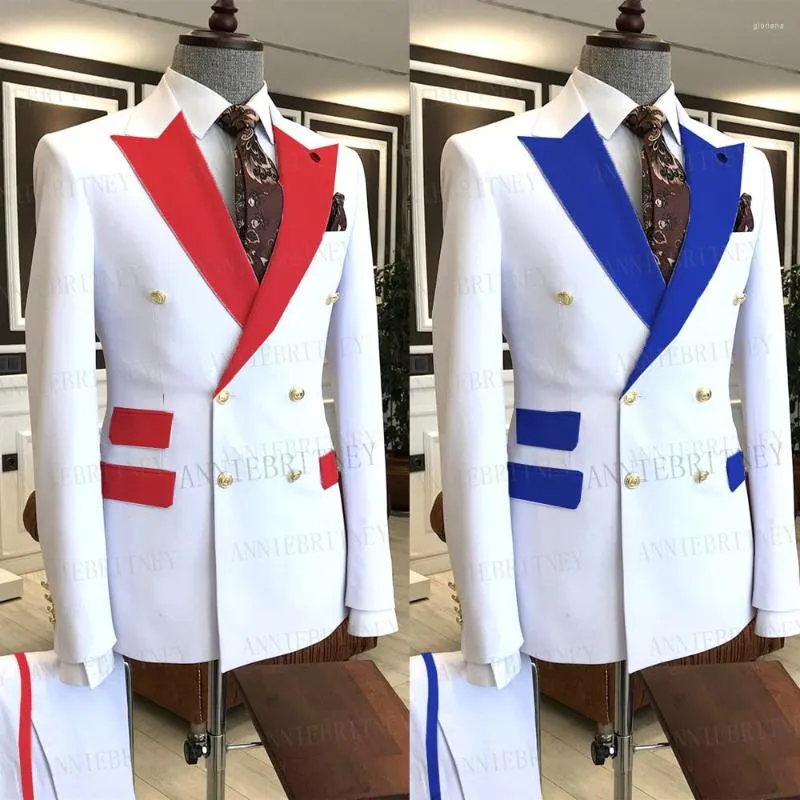 Ternos Masculinos Terno Masculino Slim Fit 2 Peças Casamento Noivo Tuexdos Formal Baile Festa Noite Conjuntos de Blazer Terno Masculino Dourado Duplo Abotoado