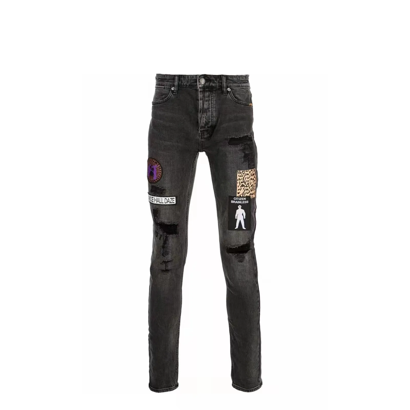 Jeans pour hommes du concepteur de jambes cantrages à fourche ouverte Capris Denim Pantalons Ajouter la molleton épaissis