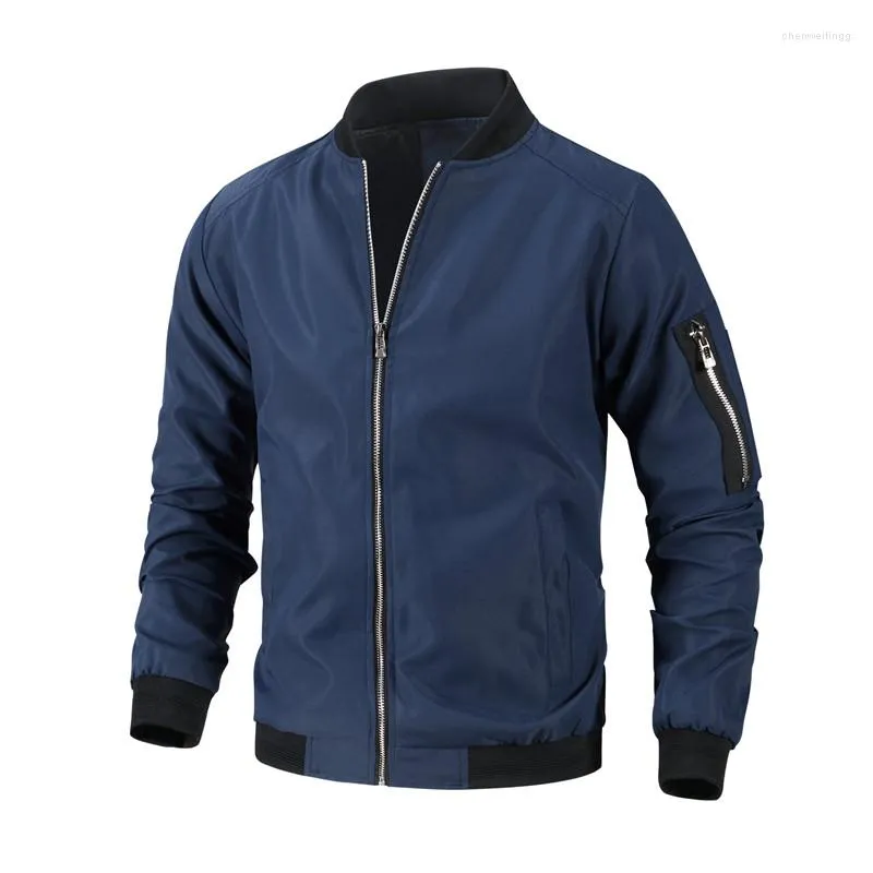 Men's Jackets 2023 Autumn Versatile Baseball Uniform Coat Casual Sports Stand Collar Short Top High End Workwear Jacket