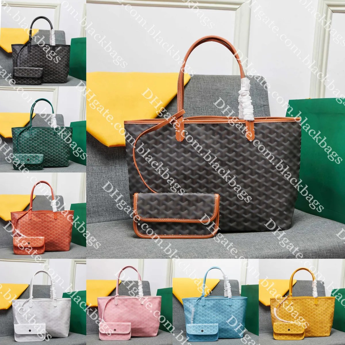 Bolsa de ombro de designer feminino bolsa de couro de luxo de grande capacidade sacos coloridos de compras clássicas saco de padrão de padrão com carteira de moeda