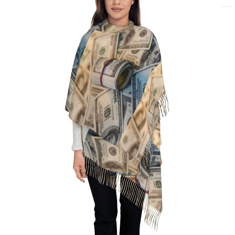 Halsdukar pengar dollar sjalar och omslag för aftonklänningar kvinnor klädt slitage