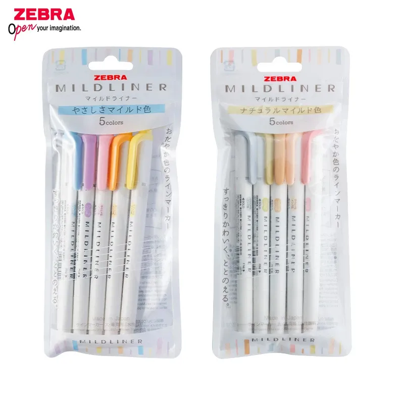 Markery Japan Zebra Wkt7 Oryginalne Mildliner podwójna końcówka Podwójna bliźniaczka MARKER PINIKA 230803