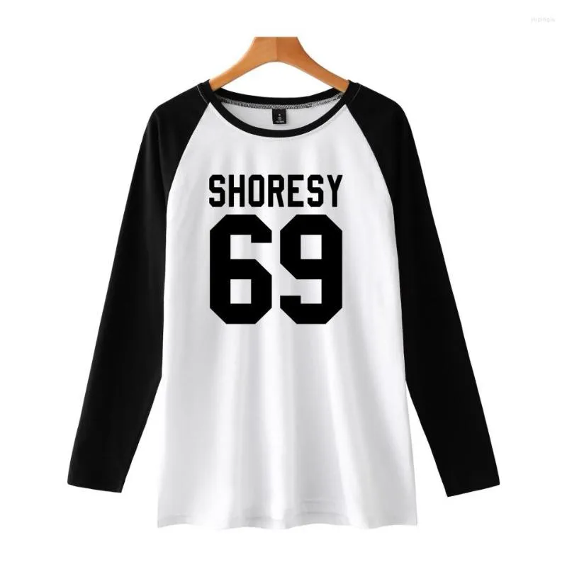 Herr t-skjortor shoresy t-shirt långärmad streetwear raglan färg tv seris kvinnor män vår tunna tee