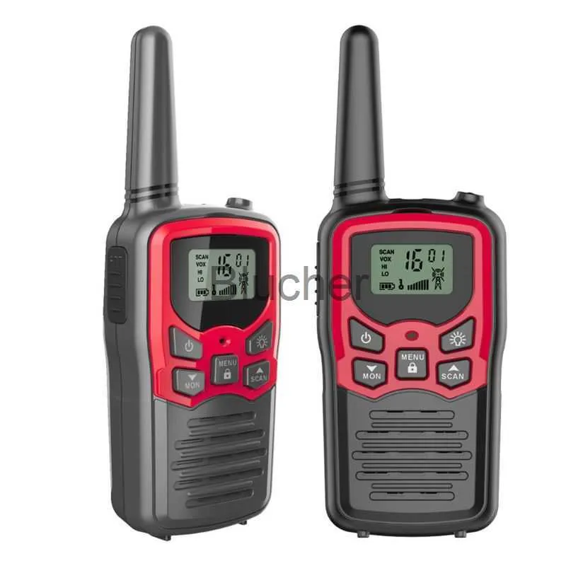 Walkie talkie talkie dla dorosłych dla dorosłych zasięg 2 paczki 2 -drogi Radia do 5 mil zasięgu na otwartym polu 22 -kanałem FRSGMRS Walkie UHF HX6A x0802