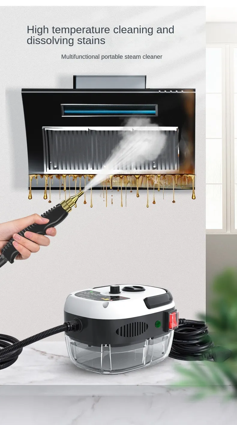 Limpiador de vapor de alta presión 2500W Limpiador de vapor  eléctrico Resistencia a ácidos fuertes para aire acondicionado Limpieza de  campana de cocina (blanco) : Hogar y Cocina