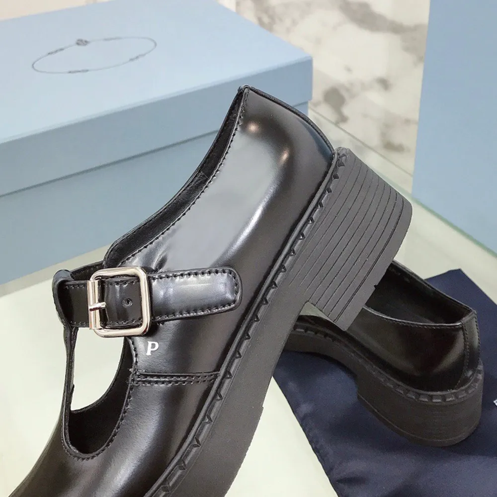 ローファー・オックスフォード elizabethstuart T Mary Jane Platform Loafer EBAL146132 DHgate.com:Womens Brushed Leather Mary Jane T-Strap Platform