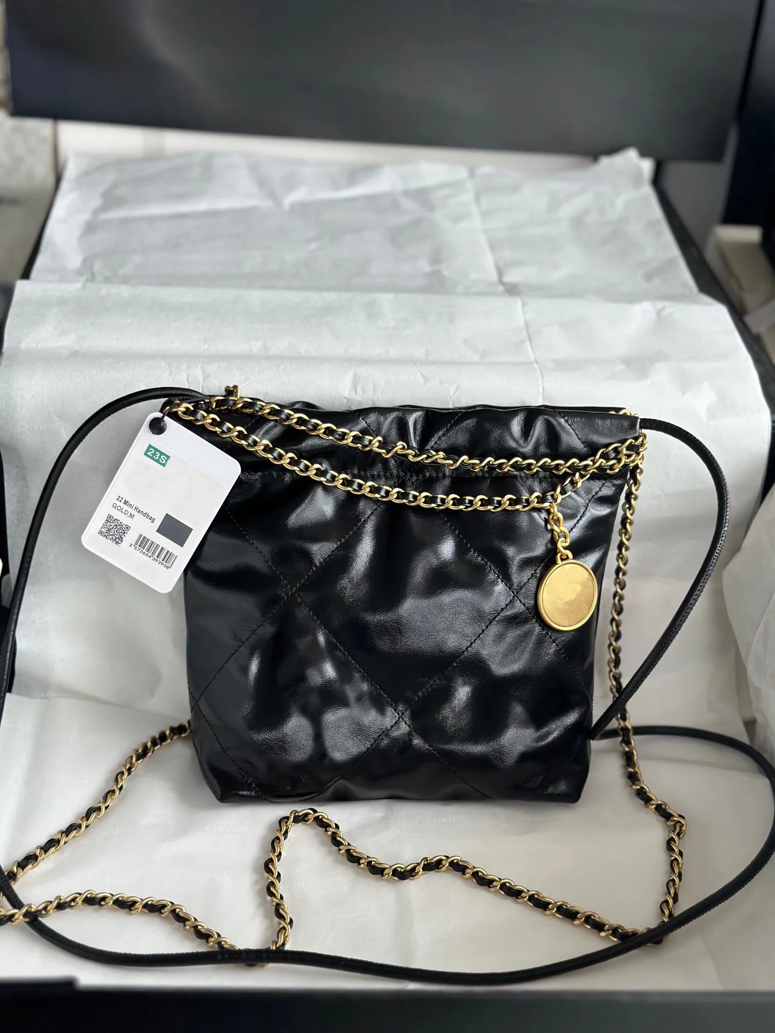 10A meilleure qualité mini cuir de mouton hobo puce authentification sac à bandoulière femmes noir 20cm sacs à main dames composite sac fourre-tout embrayage femme sac à main