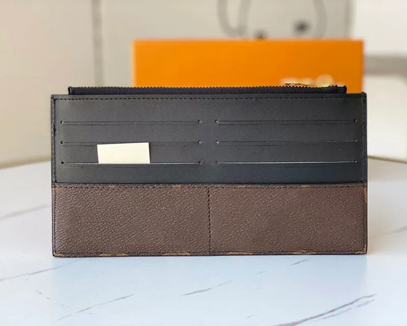 Kreditkortshållare Womens Designer Plånbok Thin Clutch Purse Money Clip Zippy Card Holders äkta Leather Woman Mens Multi-Card slot plånböcker med originallåda