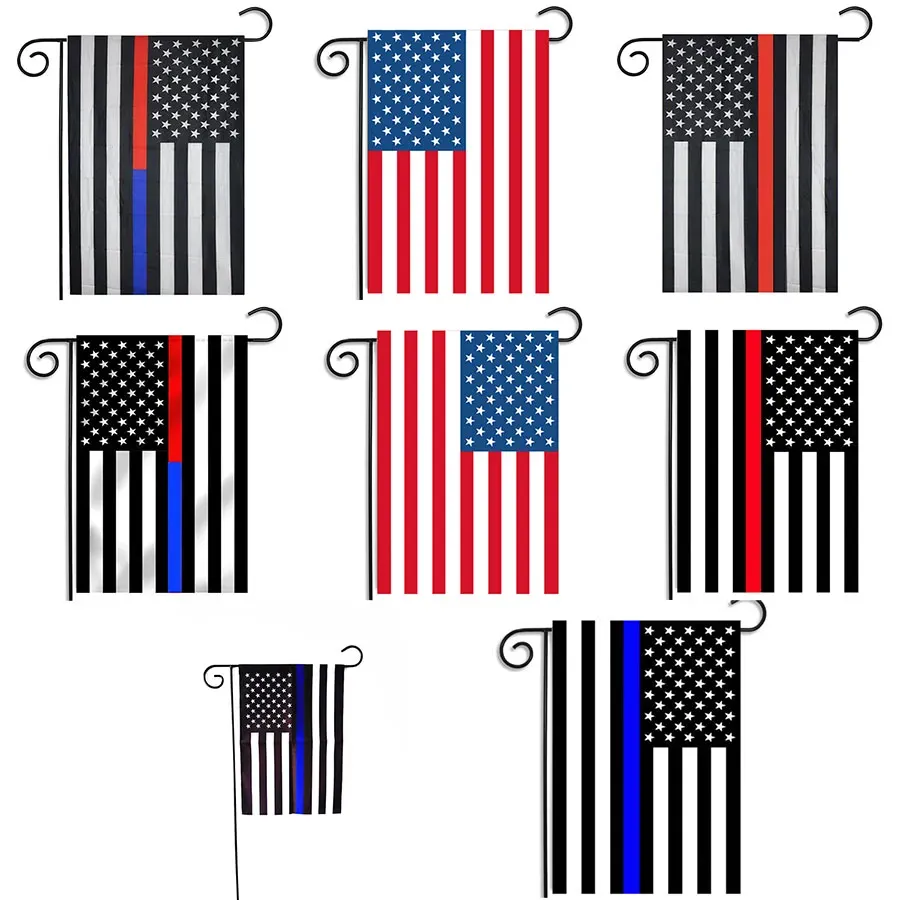 Drapeaux USA décoration de fête Blue Line USA Drapeau Noir Blanc Et Bleu Drapeau Américain Jardin drapeau Pépinière patio Décor C4380ZZ