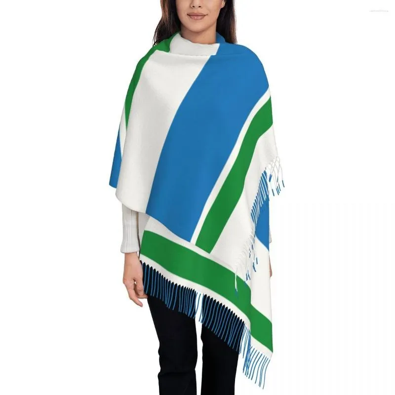 Scarves Sverdlovsk Oblast Flag Women's Pashmina Shawl Wraps Fringe Scarf Long Large