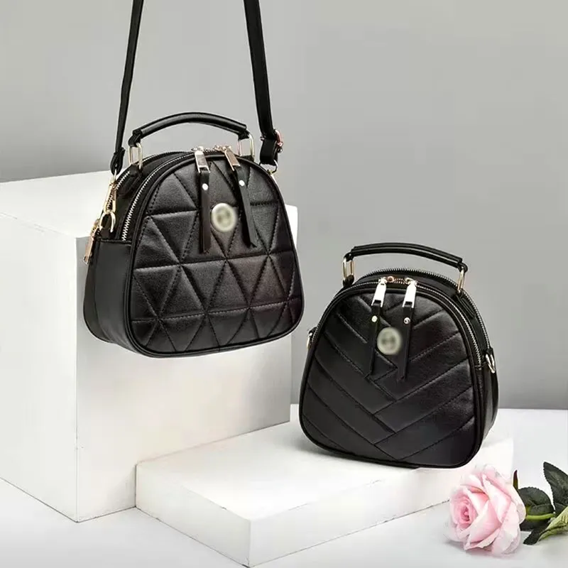 2023 New Fashion Women Women Sackbody Bag Leisure с иностранной кольцевой сеткой QI-сетка многослойная многослойная круглая сумка