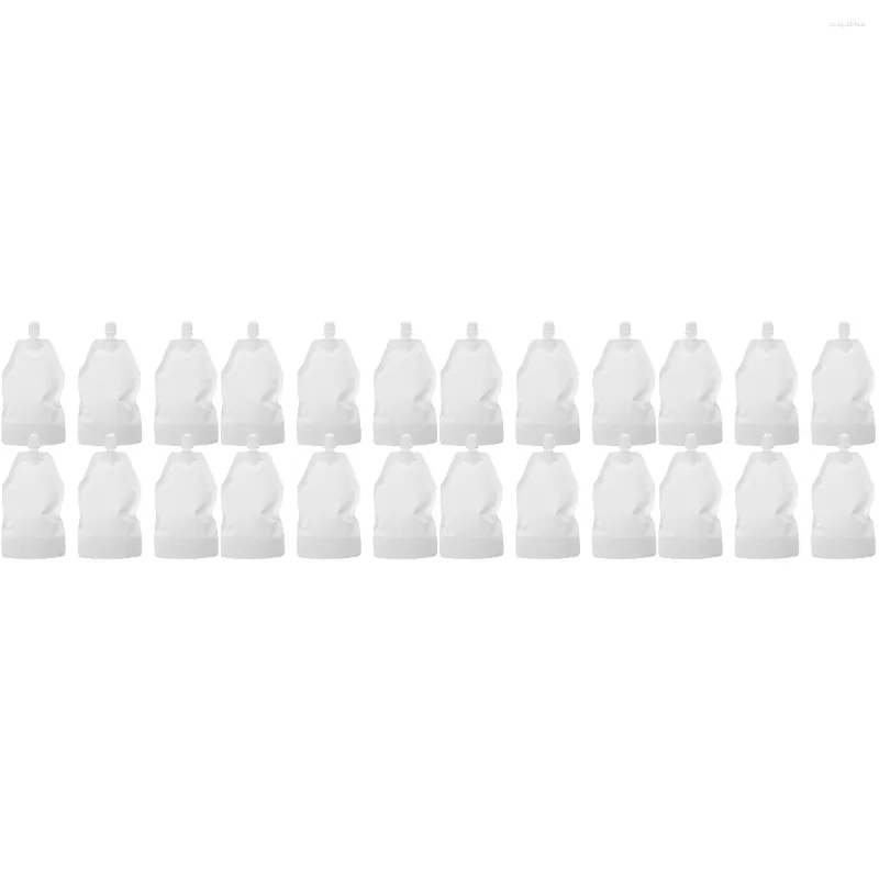 Storage Bottles 24 Pcs Containers Packaging Bag 22.5x12cm Pouches Toiletries Liquid White Plastic Flat