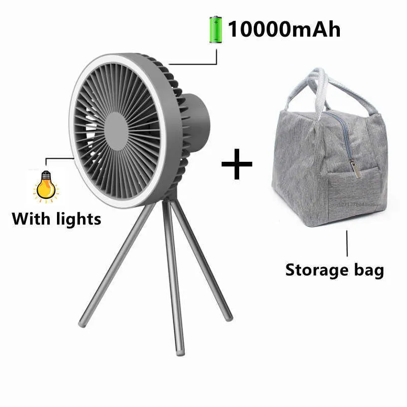 Portable Rechargeable Charging Wala Table Fan With 10000mAh Battery