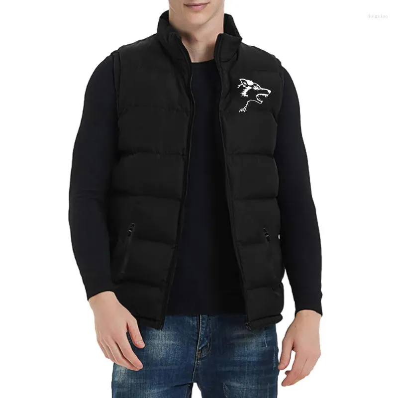 Hommes gilets sans manches veste hiver chaud fermeture éclair manteau automne col montant gilet décontracté gilet marque vêtements