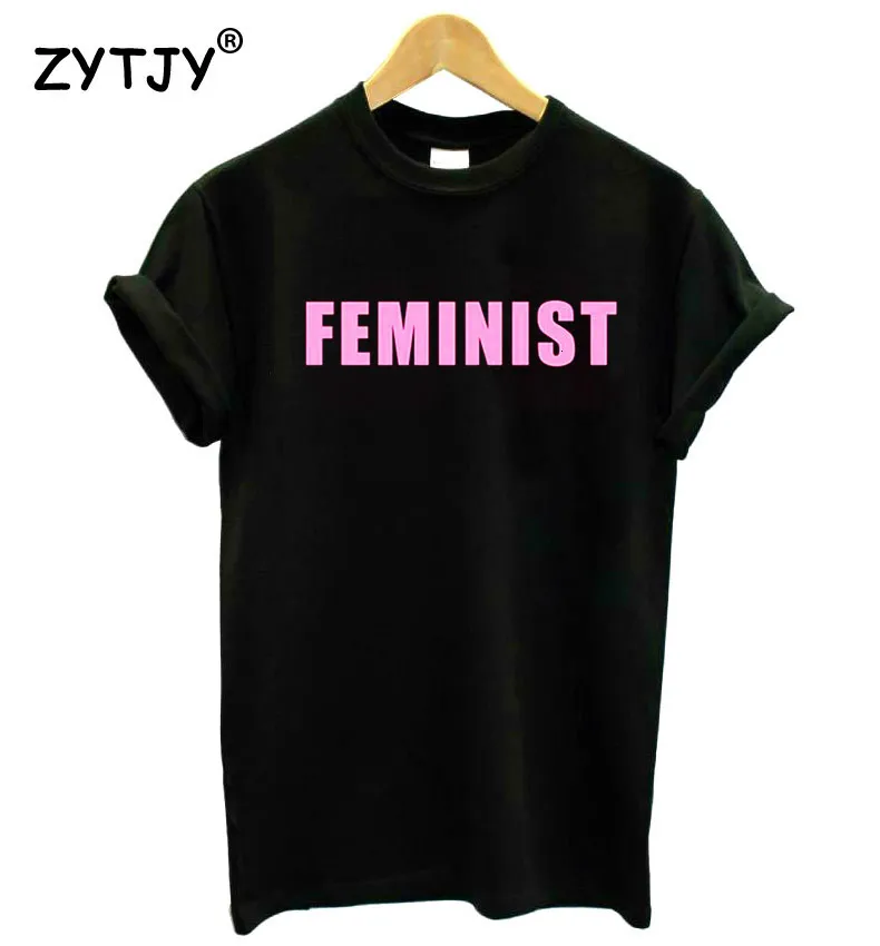 Damska koszulka feministyczna różowa litery drukują kobiety Tshirt Casual T Shirt for Lady Girl Top Tee Hipster Tumblr Drop Ship HH2031 230802