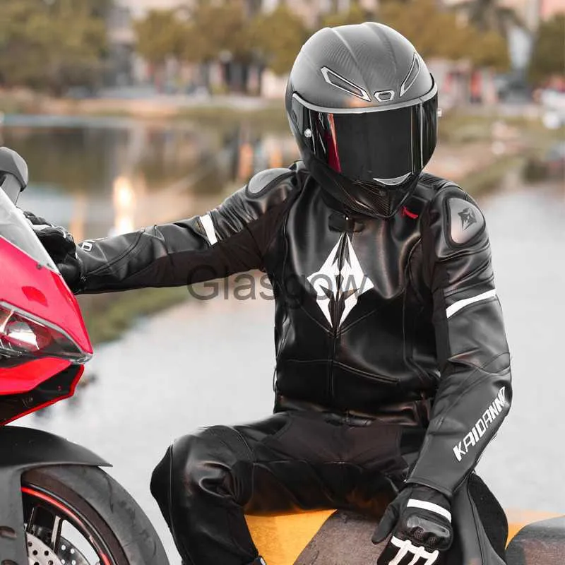 Ropa de moto para hombre y mujer, chaqueta de montar para carreras de  motos, chaqueta de cuero de microfibra AVRO cálida a prueba de viento para