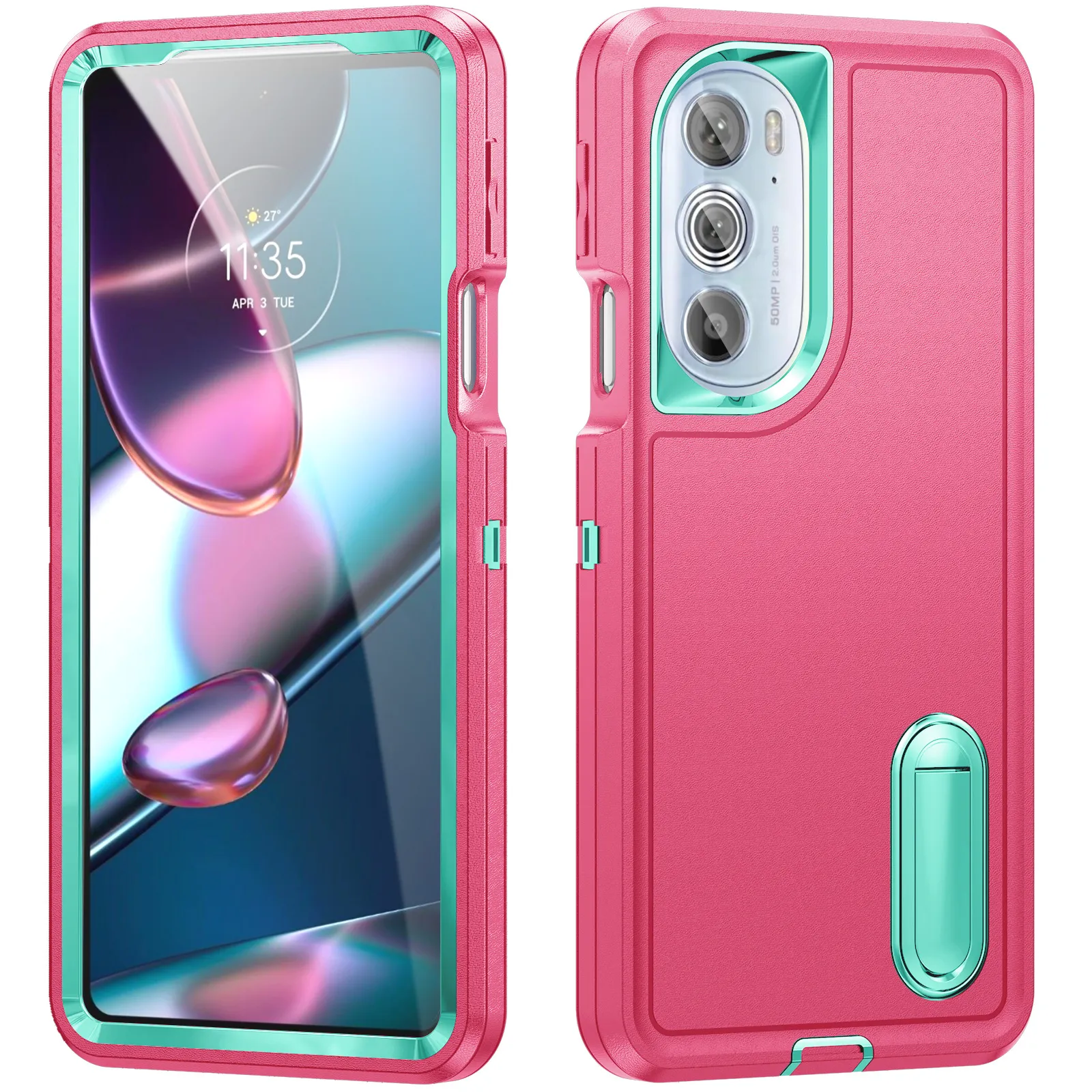 Coque Défender Résistante 3 Couches Pour Motorola Edge 2024 - Anti-choc, Anti-poussière