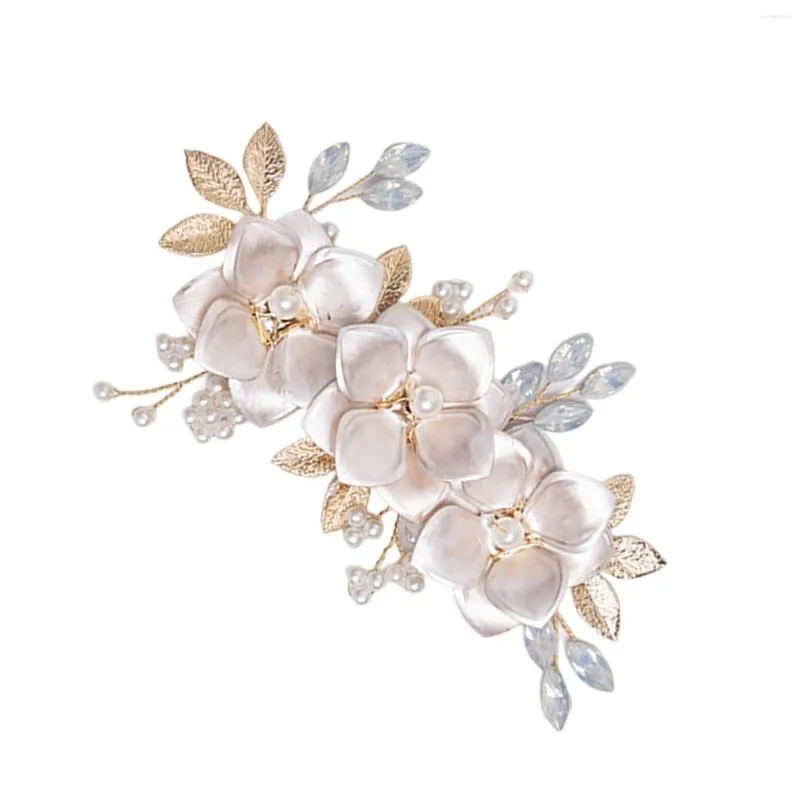 Pinces à cheveux fleur ferrique perle embellie épingle à cheveux printemps coiffure atmosphérique adaptée aux mariages anniversaires Ly