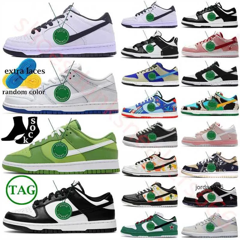 2024 Męskie kobiety niskie buty do biegania pandę czarne białe unc Laser Orange Coast Syracuse Kentucky Triple Pink Walentynki Dzień Purple Outdoor Sports Sneakers Rozmiar 13.5