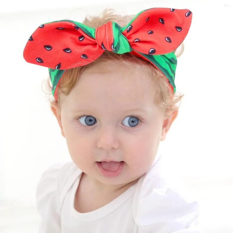 Accessori per capelli 1 Pezzi Lytwtw's Baby Girl Fascia Infantile Anguria Archi Born Headwear Tiara Headwrap Gift Head Band