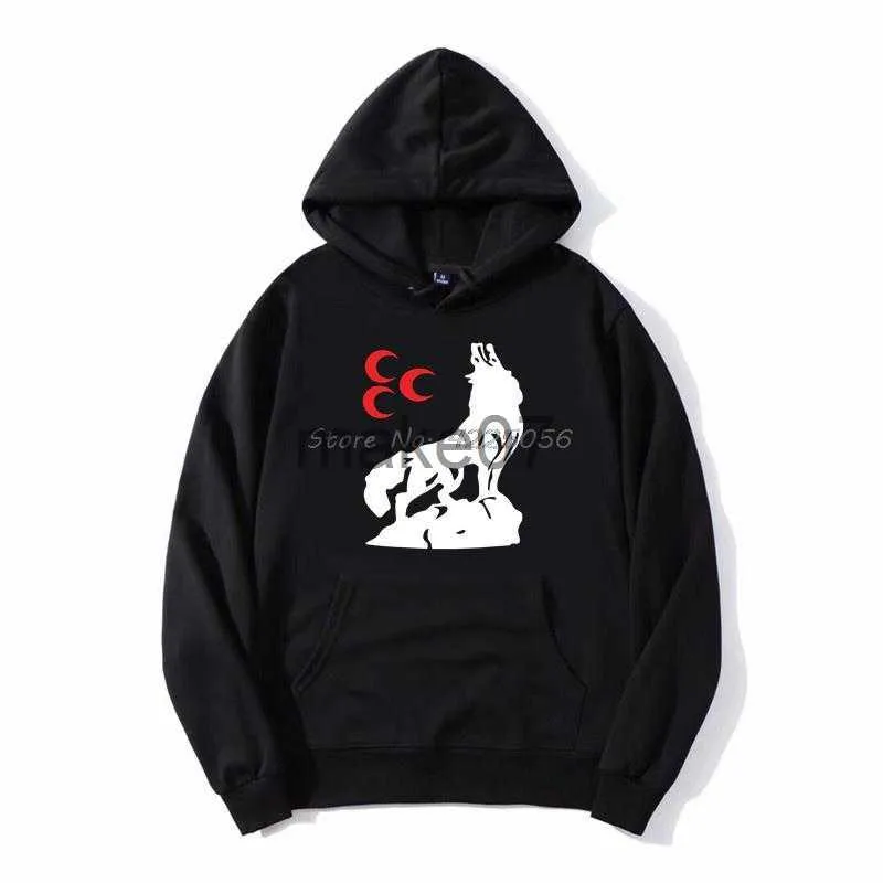 Herrtröjor tröjor heta försäljning svart hoodie bozkurt turkei dna kalkon Det är i min DNA bozkurt mhpschwarze motiv män fleece hoodies hooded tröja j230803