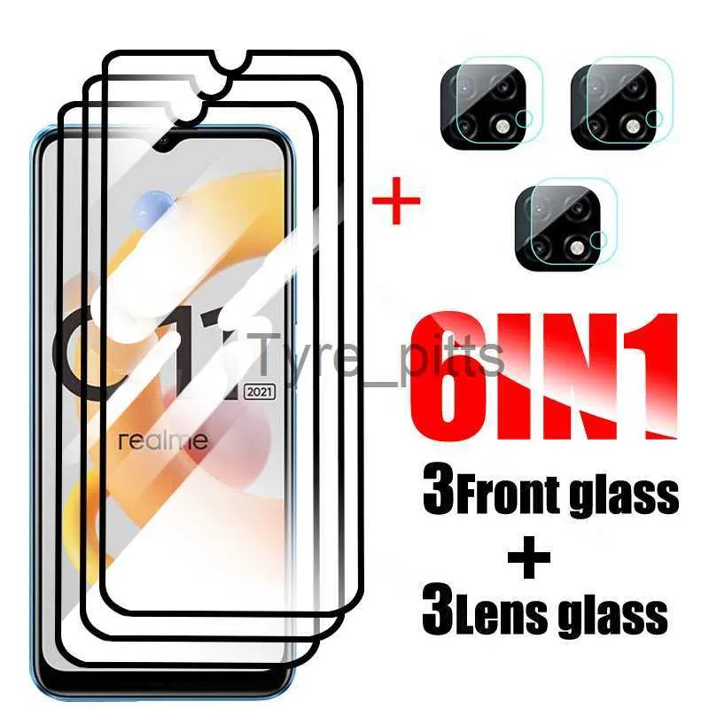 Protetores de tela para celular Realmy C11 2021 Vidro temperado para câmera em Realme Realmec11 Redmi Reame C 11 RMX3231 6,52" Protetor de tela Película protetora x0803