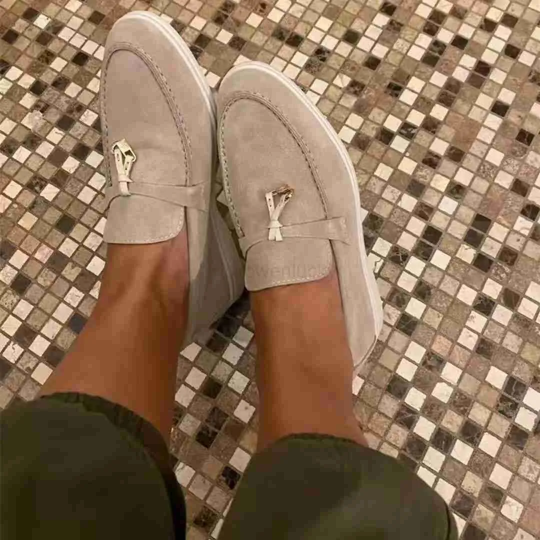 Women's Leather Slip-On Loafers Comfortable Flat Shoes, Soft Leather,  Thick Sole, Perfect Spring Summer Casual Walking Shoes