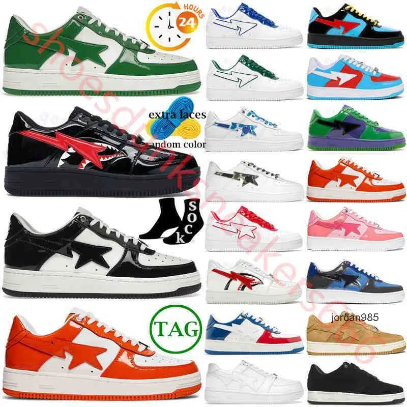 2024 2023 Diseñadores Zapatos casuales Negro Blanco Metálico Plata Azul Verde Plataforma Sk8 Sta rojo Charol Marrón Marfil Hombres Mujeres Zapatillas de deporte Jogging Sneakers